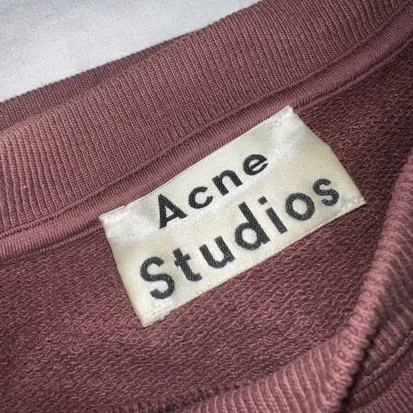 ACNE STUDIOS Logo Crewneck (Chestnut Brown) - Picture 4 of 5